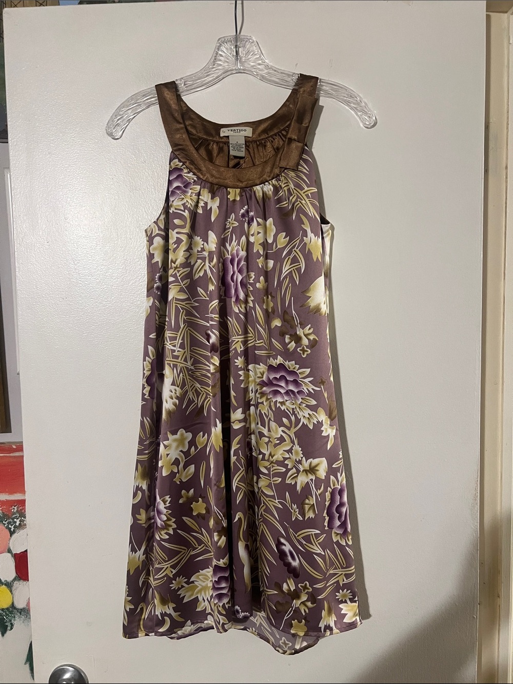 Vertigo Paris satin sleeveless shift dress